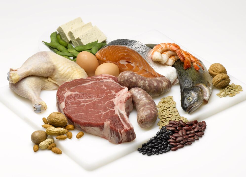 A fehérje diéta a fehérjét tartalmazó élelmiszerek fogyasztásán alapul. 